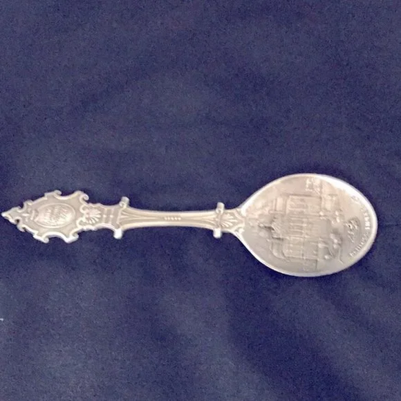 Vintage 1986 German Schloss Linderhof annual tin Zinn spoon collector limited - Picture 9 of 9
